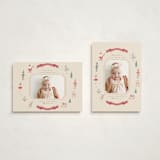 "Festive Dreams" - Holiday Birth Announcement Cards in Halo by Teju Reval - Photo Orientation Options