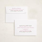 "Merry Little Christmas Greenery" - Holiday Birth Announcement Cards in Carnation by Alethea and Ruth - FREE Recipient Addressing