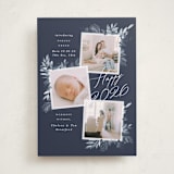 "Very Merry" - Holiday Birth Announcement Cards in Frost by Leah Bisch - Front