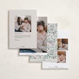 "Very Merry" - Holiday Birth Announcement Cards in Eggnog by Leah Bisch - Back of Card Options