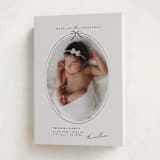 "More joy" - Holiday Birth Announcement Cards in Pine by Maja Cunningham - Folded Card