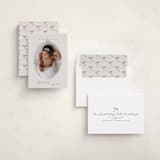 "More joy" - Holiday Birth Announcement Cards in Berry by Maja Cunningham - Assembled