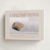 "Littlest Christmas" - Holiday Birth Announcement Cards in Cinnamon by Brooke Chandler - Folded Card