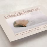 "Littlest Christmas" - Holiday Birth Announcement Cards in Cinnamon by Brooke Chandler - Detail