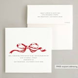 "Big Vintage Bow" - Holiday Birth Announcement Cards in Santa Suit by Teju Reval - FREE Recipient Addressing