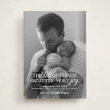 "Little Things" - Holiday Birth Announcement Cards in Frost by Karen Glenn - Front