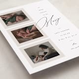 "So Many Reasons" - Holiday Birth Announcement Cards in Snow by Ashley Iwafuchi - Detail