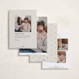 "our precious gift" - Holiday Birth Announcement Cards in Latte by Carolyn Nicks - Back of Card Options