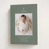 "our precious gift" - Holiday Birth Announcement Cards in Spruce by Carolyn Nicks - Folded Card