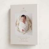 "our precious gift" - Holiday Birth Announcement Cards in Latte by Carolyn Nicks - Folded Card