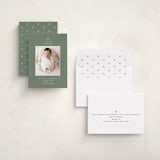 "our precious gift" - Holiday Birth Announcement Cards in Spruce by Carolyn Nicks - Assembled