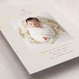 "our precious gift" - Holiday Birth Announcement Cards in Latte by Carolyn Nicks - Detail