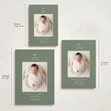 "our precious gift" - Holiday Birth Announcement Cards in Spruce by Carolyn Nicks - Formats Available