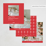"Christmas Gift" - Holiday Birth Announcement Cards in Candy Cane by Roopali - Back of Card Options