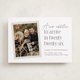 "New Addition" - Holiday Birth Announcement Cards in Winter by Heather Schertzer - Front