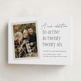 "New Addition" - Holiday Birth Announcement Cards in Winter by Heather Schertzer - Folded Card