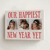 "Something Kind of Wonderful" - Holiday Birth Announcement Cards in Raspberry Pie by Corinne Malesic - Folded Card