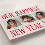 "Something Kind of Wonderful" - Holiday Birth Announcement Cards in Raspberry Pie by Corinne Malesic - Detail