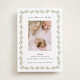 "Little Christmas" - Holiday Birth Announcement Cards in Mistletoe by Julie Murray - Front