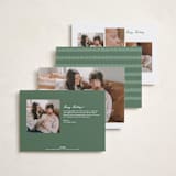 "Merry Scallop" - Holiday Birth Announcement Cards in Holly by Hooray Creative - Back of Card Options