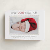 "Merry Scallop" - Holiday Birth Announcement Cards in Holly by Hooray Creative - Folded Card
