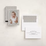 "Scroll" - Holiday Birth Announcement Cards in Midnight by Inkblot Design - Assembled