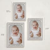 "Scroll" - Holiday Birth Announcement Cards in Midnight by Inkblot Design - Formats Available