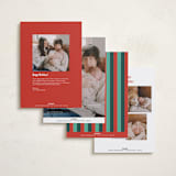 "Oh What Fun" - Holiday Birth Announcement Cards in Candied Apple by Stacy Maalouf - Back of Card Options