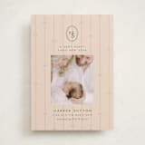 "first christmas monogram" - Holiday Birth Announcement Cards in Blush by Ellen Schlegelmilch - Front