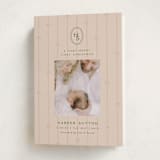 "first christmas monogram" - Holiday Birth Announcement Cards in Blush by Ellen Schlegelmilch - Folded Card