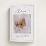 "Christmas Blessing" - Holiday Birth Announcement Cards in Sky by Nicoletta Savod - Folded Card