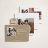 "More Love" - Holiday Birth Announcement Cards in Snow by Angela Garrick - Back of Card Options