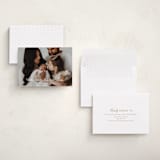"More Love" - Holiday Birth Announcement Cards in Snow by Angela Garrick - Assembled