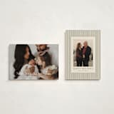 "More Love" - Holiday Birth Announcement Cards in Snow by Angela Garrick - Photo Orientation Options