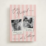 "Extra" - Holiday Birth Announcement Cards in Berry by Vivian Yiwing - Front