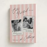 "Extra" - Holiday Birth Announcement Cards in Berry by Vivian Yiwing - Folded Card
