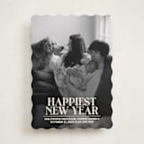 "News" - Holiday Birth Announcement Cards in Champagne by Jenna Holcomb - Front