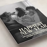 "News" - Holiday Birth Announcement Cards in Champagne by Jenna Holcomb - Detail