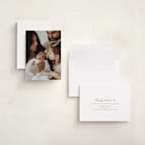 "More Love" - Holiday Birth Announcement Cards in Snow by Angela Garrick - Assembled