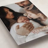 "More Love" - Holiday Birth Announcement Cards in Snow by Angela Garrick - Detail