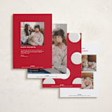 "Extra Cheer" - Holiday Birth Announcement Cards in Snow by fatfatin - Back of Card Options