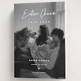 "Extra Cheer" - Holiday Birth Announcement Cards in Snow by fatfatin - Folded Card