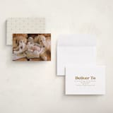 "There is one more" - Holiday Birth Announcement Cards in Butterscotch by Jackie Crawford - Assembled