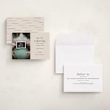 "Expecting" - Holiday Birth Announcement Cards in Oat by Corinne Malesic - Assembled