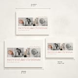 "Little Merriest" - Holiday Birth Announcement Cards in Cranberry by Sarah Brown - Formats Available