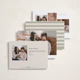 "Something Kind of Wonderful" - Holiday Birth Announcement Cards in Champagne by Corinne Malesic - Back of Card Options