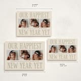 "Something Kind of Wonderful" - Holiday Birth Announcement Cards in Champagne by Corinne Malesic - Formats Available