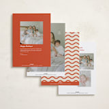 "Retro" - Holiday Birth Announcement Cards in Cherry by Oscar and Emma - Karly Depew - Back of Card Options