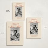 "Retro" - Holiday Birth Announcement Cards in Cherry by Oscar and Emma - Karly Depew - Formats Available