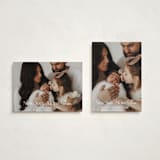 "More Love" - Holiday Birth Announcement Cards in Snow by Angela Garrick - Photo Orientation Options